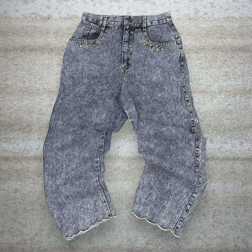 True Vintage 70s Jett Jeans Relaxed Fit Smoke Grey Wash Denim Made in USA - Picture 2 of 4